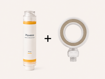 Pluvena vitamin C shower filter + shower head (Mango)