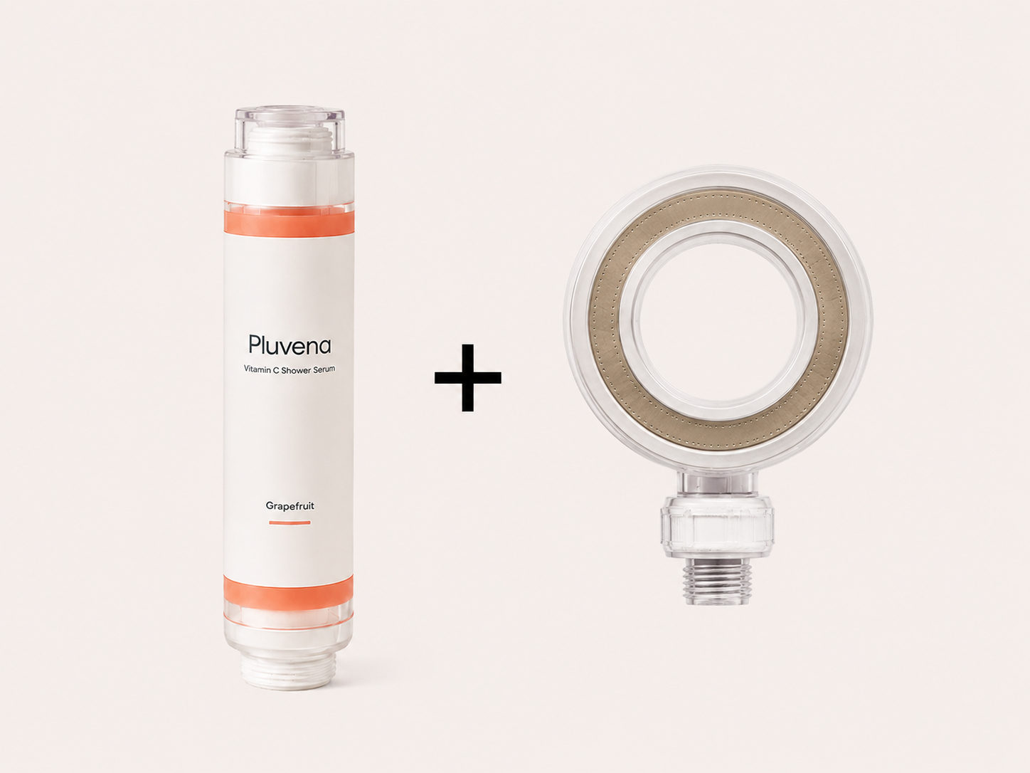 Pluvena vitamin C shower filter + shower head (Grapefruit)