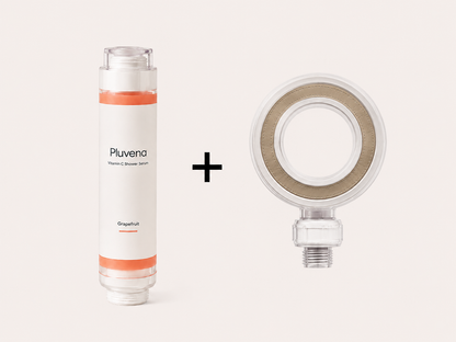 Pluvena vitamin C shower filter + shower head (Grapefruit)