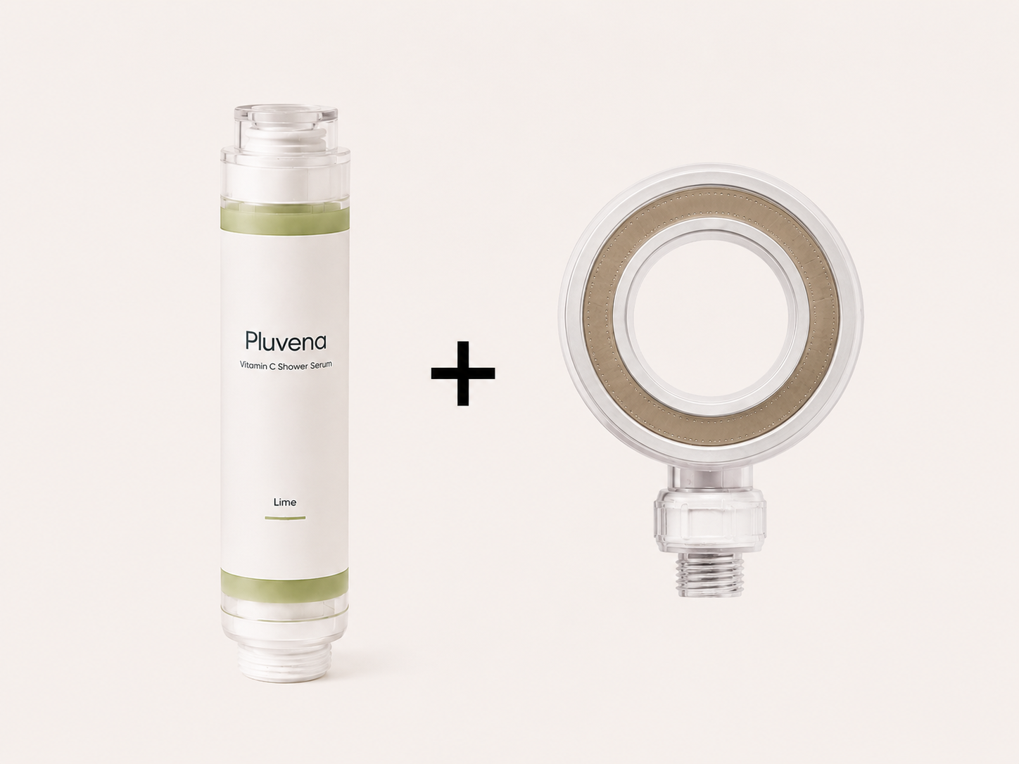 Pluvena vitamin C shower filter + shower head (Lime)