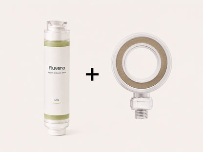 Pluvena vitamin C shower filter + shower head (Lime)
